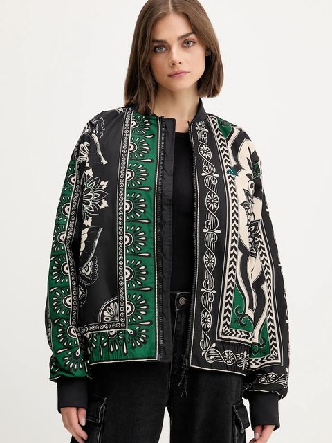 adidas kurtka bomber x Farm Rio kolor czarny przejściowa oversize JL8622 - zdjęcie produktu nr 1