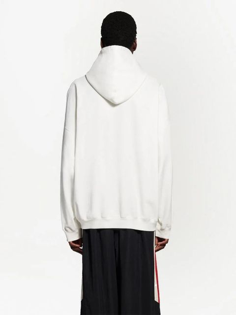 Balenciaga logo reflective hoodie - White