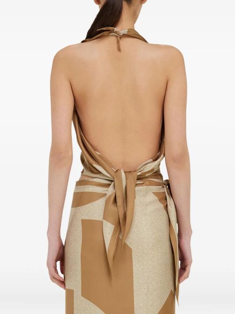 Ferragamo Venna-print silk scarf - Neutrals