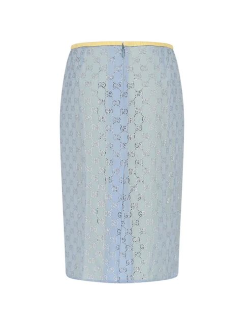 Gucci crystal trim midi skirt - Blue - zdjęcie produktu nr 2