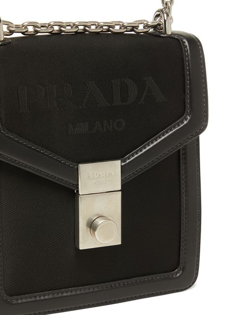 Prada jacquard logo shoulder bag - Black - zdjęcie produktu nr 2