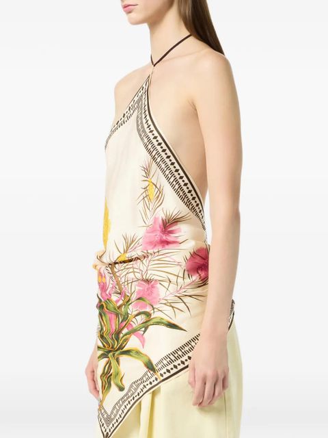 Blumarine floral-print top - Neutrals