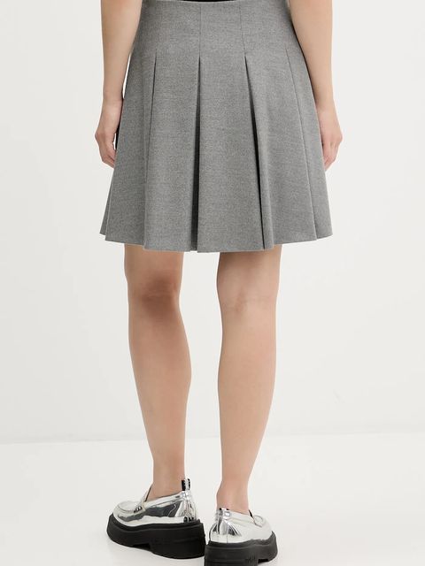 HUGO spódnica kolor szary mini rozkloszowana 50547638