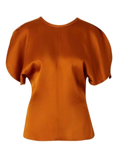 Victoria Beckham V-neck short-sleeve blouse - Orange - zdjęcie produktu nr 2