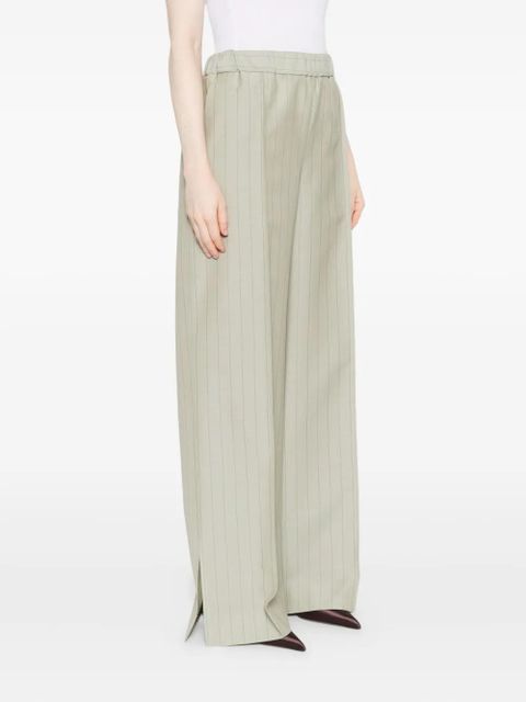 Jil Sander pinstripe trousers - Green - zdjęcie produktu nr 2