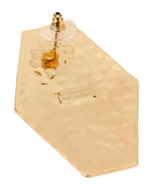 Self-Portrait large hammered pearl geometric earrings - Gold - zdjęcie produktu nr 2