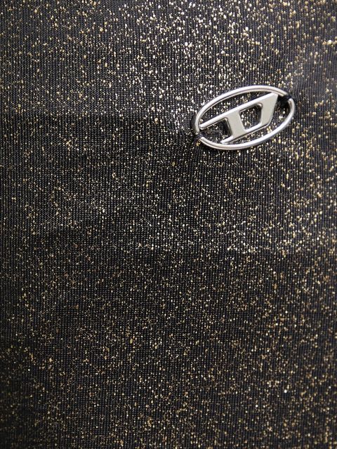 Diesel sukienka D-KARAM kolor złoty mini dopasowana A18560.0NKCU