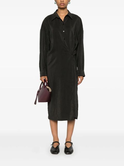 LEMAIRE twisted straight-collar dress - Black