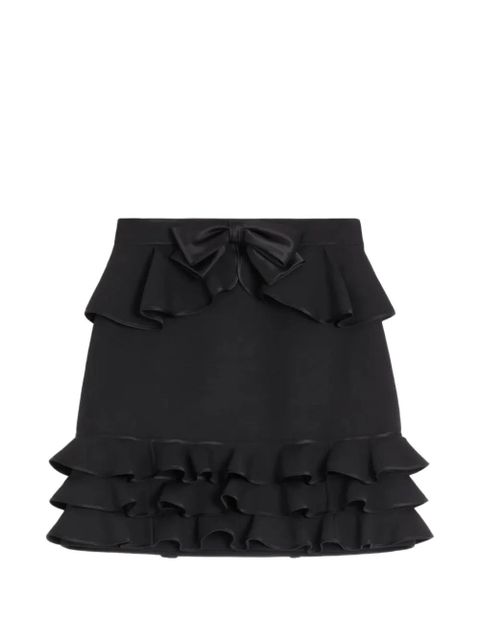 Valentino Garavani short crepe couture skirt - Black