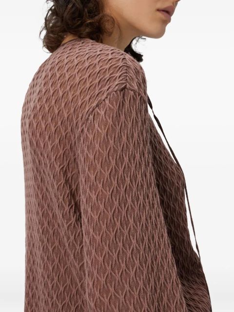 Missoni textured tie-neck top - Brown - zdjęcie produktu nr 2