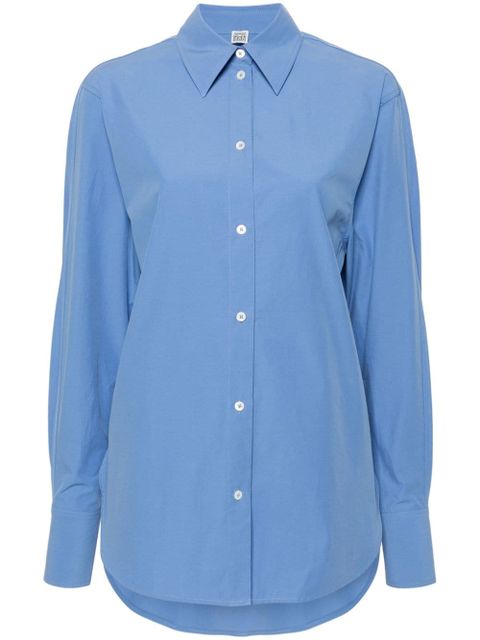 TOTEME pointed-collar poplin shirt - Blue