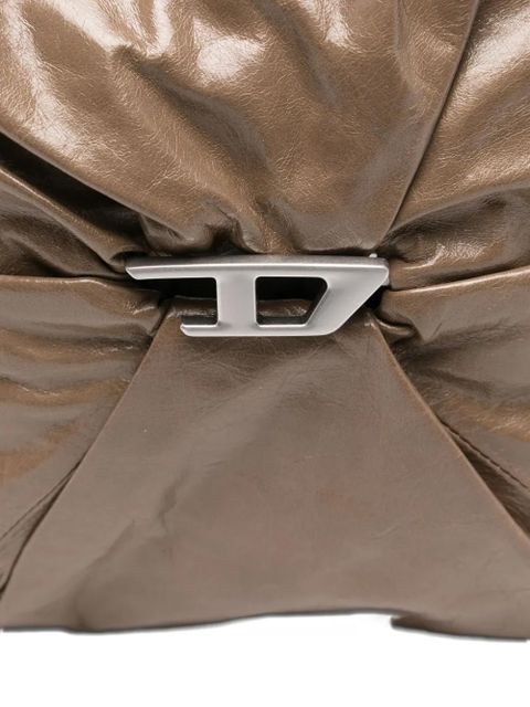 Diesel drawstring leather bucket bag - Brown