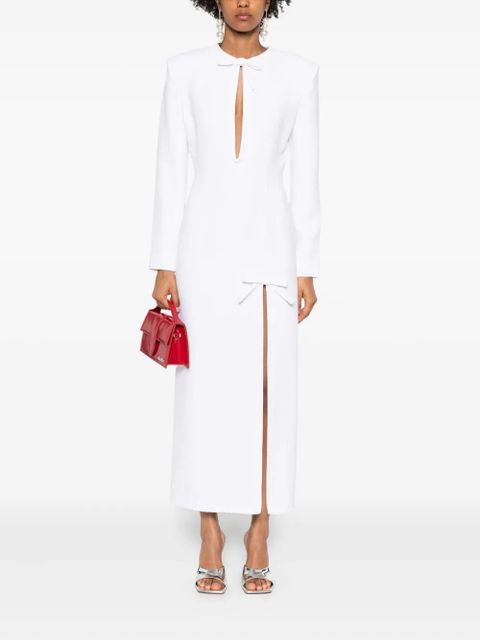 Rowen Rose bow-detail side-slit maxi dress - White - zdjęcie produktu nr 2
