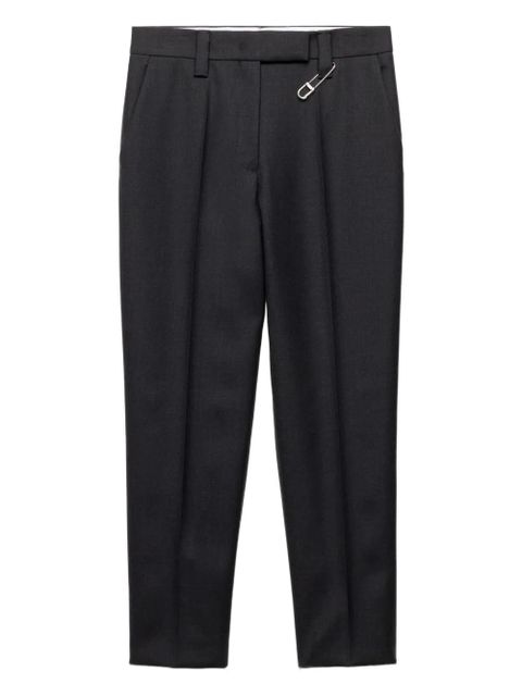Prada safety-pin gabardine trousers - Grey - zdjęcie produktu nr 1
