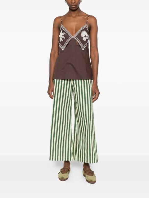 ALEMAIS Leandra floral-embroidered top - Brown - zdjęcie produktu nr 2