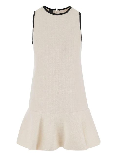 PINKO tweed ruffled dress - Neutrals - zdjęcie produktu nr 1