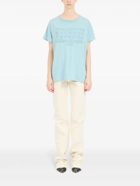 Maison Margiela logo-print cotton T-shirt - Blue
