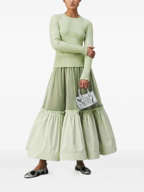 Tory Burch ribbed button sweater - Green - zdjęcie produktu nr 2