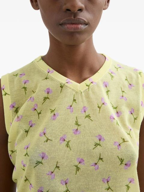 Jil Sander printed vest - Yellow