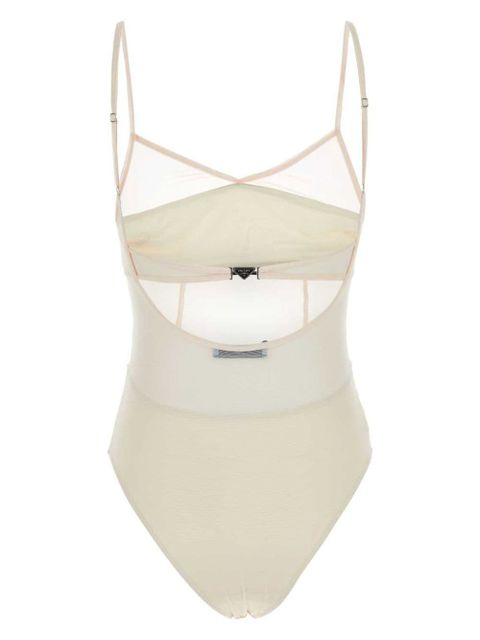 Prada tulle V-neck swimsuit - Neutrals - zdjęcie produktu nr 2