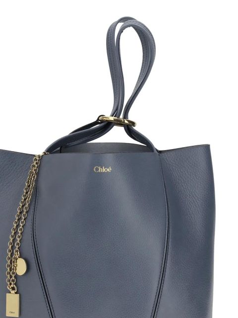 Chloé Spin leather tote bag - Blue
