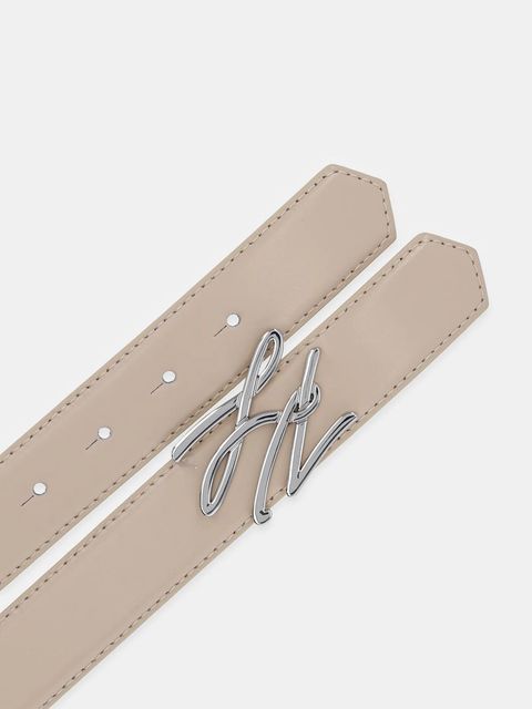 Karl Lagerfeld pasek skórzany dwustronny damski kolor beżowy A1W33148 - zdjęcie produktu nr 2