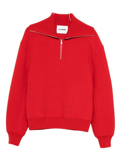 Jil Sander half-zip sweater - Red