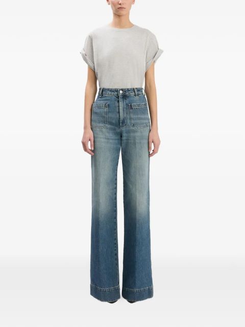 Victoria Beckham Alina patch-pocket jeans - Blue - zdjęcie produktu nr 2