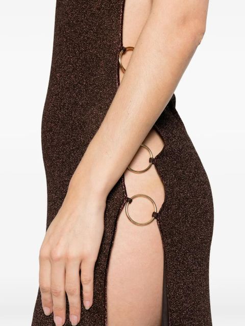 Oséree ring turtleneck maxi dress - Brown