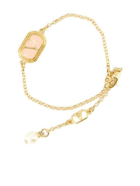 Valentino Garavani logo-detail bracelet - Gold