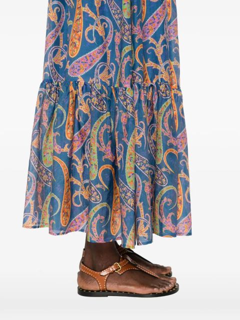 ETRO paisley-print maxi skirt - Blue