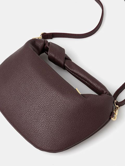 Answear.LAB torebka skórzana kolor bordowy - zdjęcie produktu nr 2