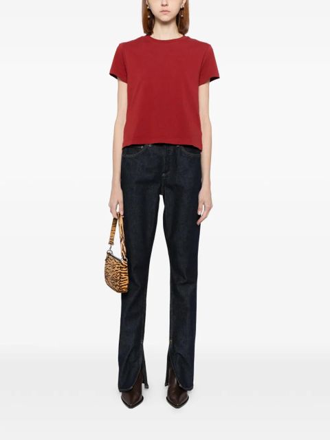 AGOLDE Adine shrunken T-shirt - Red - zdjęcie produktu nr 2