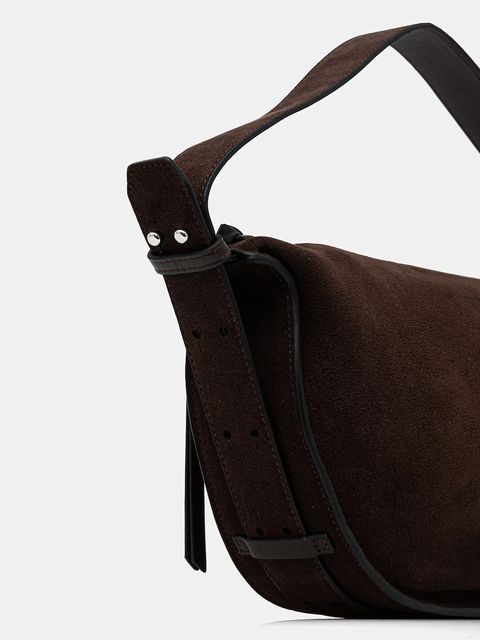 Marc O'Polo torebka zamszowa kolor brązowy 5000009153