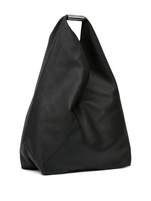 MM6 Maison Margiela large Japanese leather tote bag - Black
