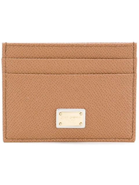 Dolce & Gabbana logo-tag leather card holder - Brown - zdjęcie produktu nr 1