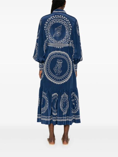 ALEMAIS Ocean midi dress - Blue