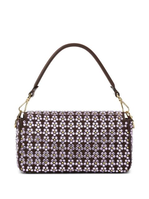 FENDI medium Baguette crystals-embellished shoulder bag - Brown - zdjęcie produktu nr 2