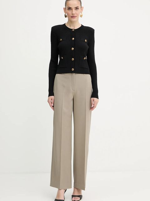 Guess spodnie DOROTHEE damskie kolor beżowy szerokie high waist W5YB04 WHD92 - zdjęcie produktu nr 2