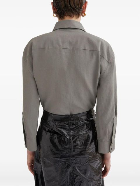 Jil Sander curved hem shirt - Grey
