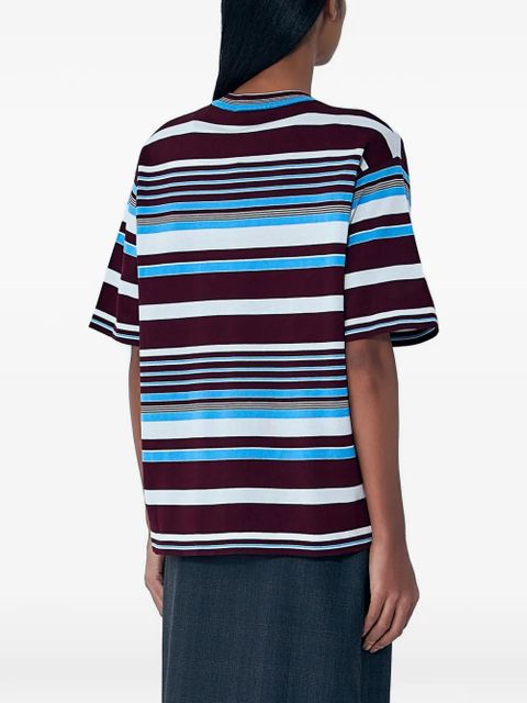 Prada striped crew-neck T-shirt - Red
