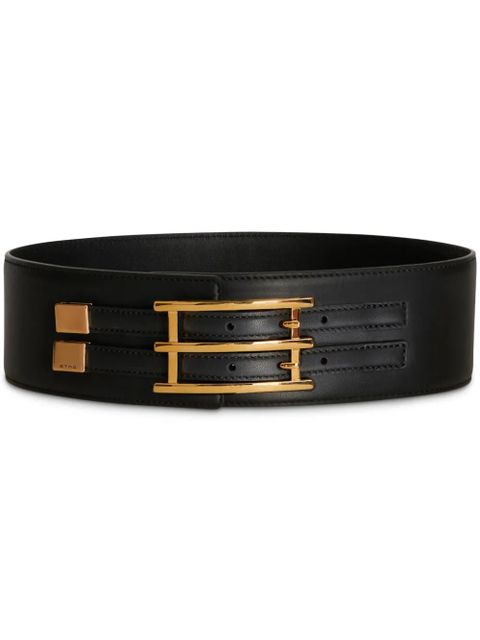 ETRO rectangle-buckle leather belt - Black - zdjęcie produktu nr 1
