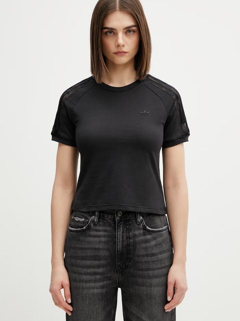 adidas Originals t-shirt damski bawełniany LACE CALI T - zdjęcie produktu nr 1