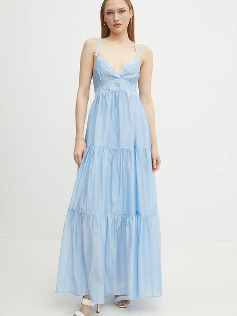 ERMANNO Firenze sukienka kolor niebieski maxi rozkloszowana 56TQ029ES3 - zdjęcie produktu nr 1