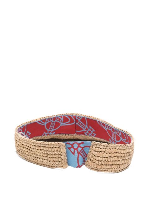 Vivienne Westwood Orb raffia visor - Neutrals - zdjęcie produktu nr 2