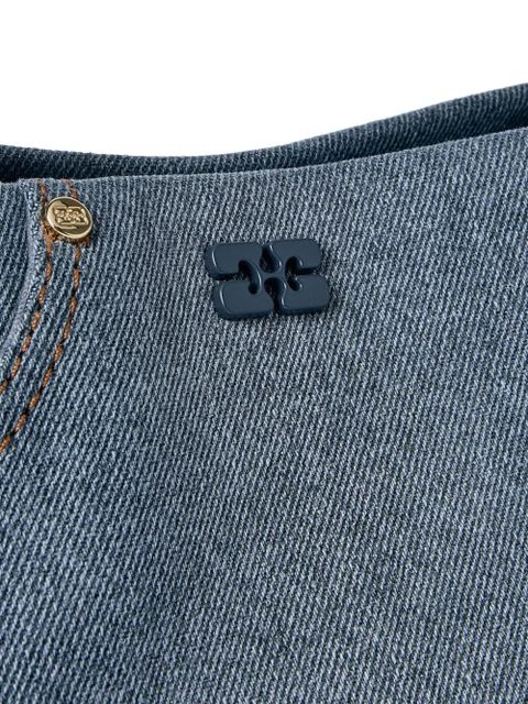 GANNI twisted handle geometric tote bag - Blue