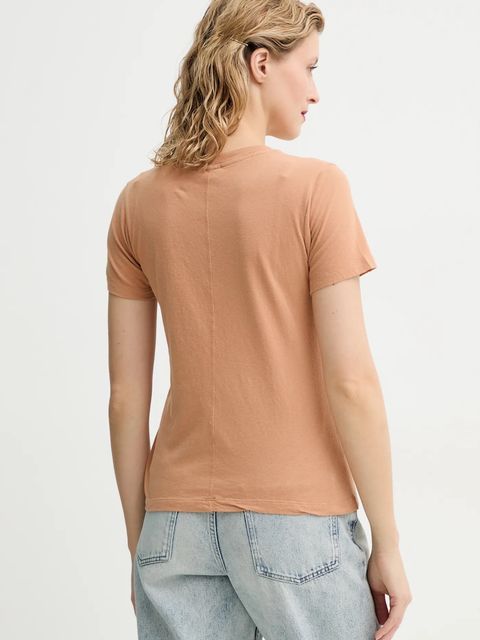 American Vintage t-shirt bawełniany damski kolor pomarańczowy GAMI21E25