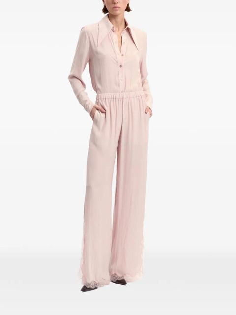 16Arlington Ricci lace-trim trousers - Pink