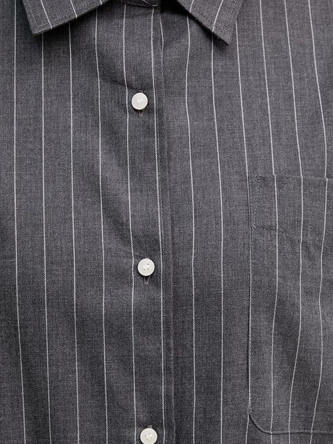 Tommy Hilfiger koszula bawełniana damska kolor szary regular z kołnierzykiem klasycznym WW0WW46851