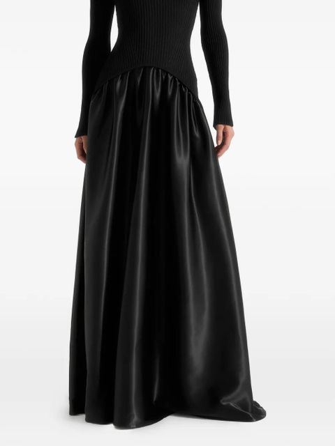 Manière De Voir Adeline panelled maxi dress - Black